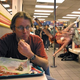 Greg Bidwill eats lunch at a Taco Bell just outside Reno.
